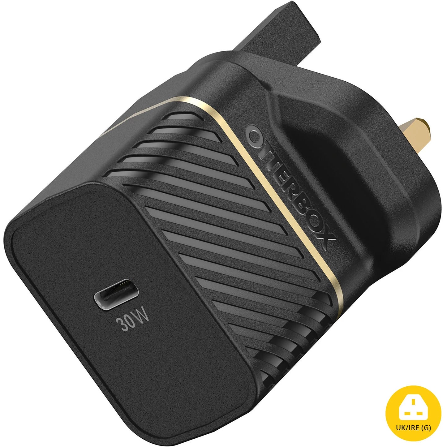 OtterBox UK Wall Charger 30W - USB C 18W + USB A 12W USB-PD, black