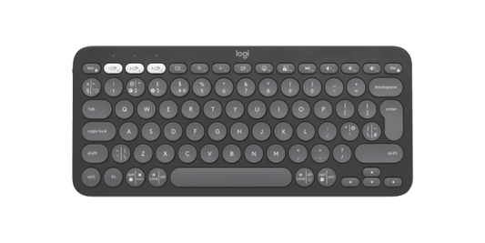 Logitech Pebble Keys 2 K380s keyboard Universal RF Wireless + Bluetooth QWERTY UK English Graphite - TekStore