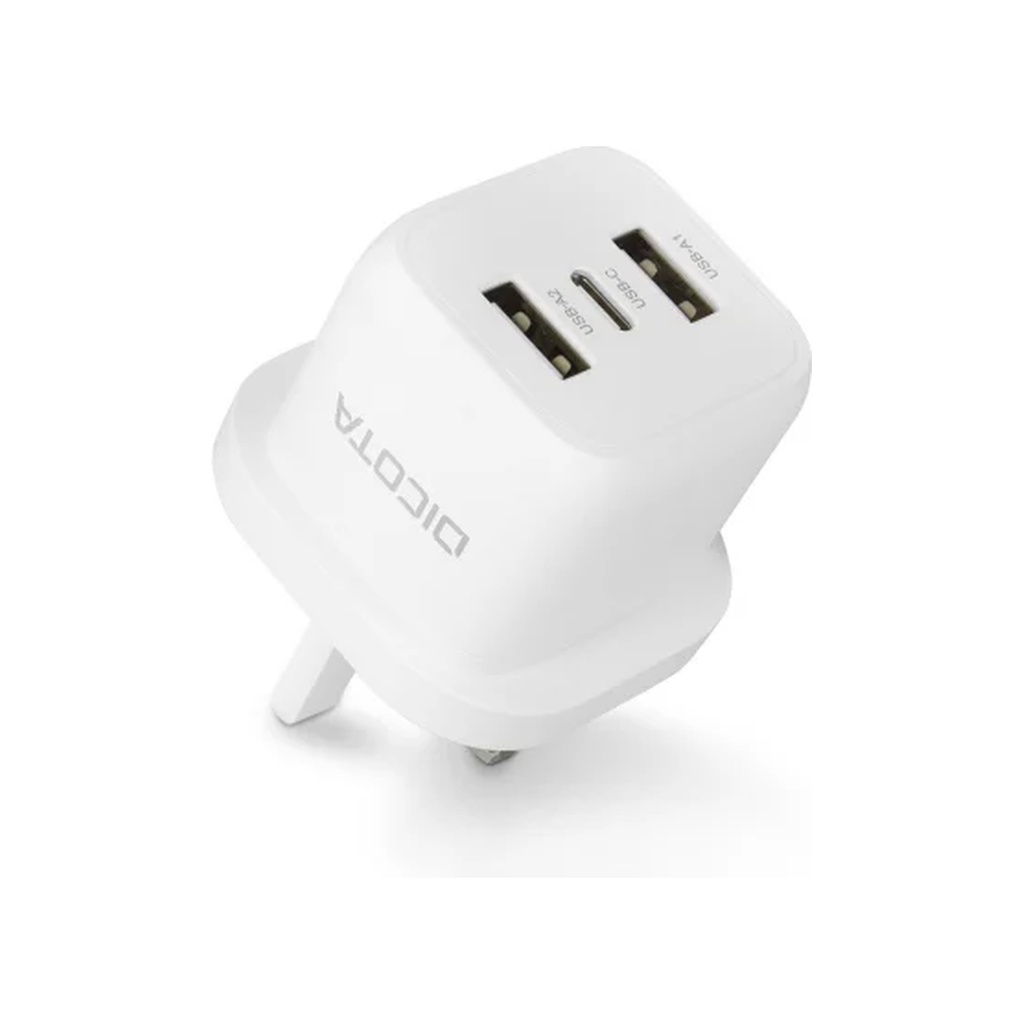 Dicota 32W AC Universal Adapter (2 x USB/USB/USB-C)