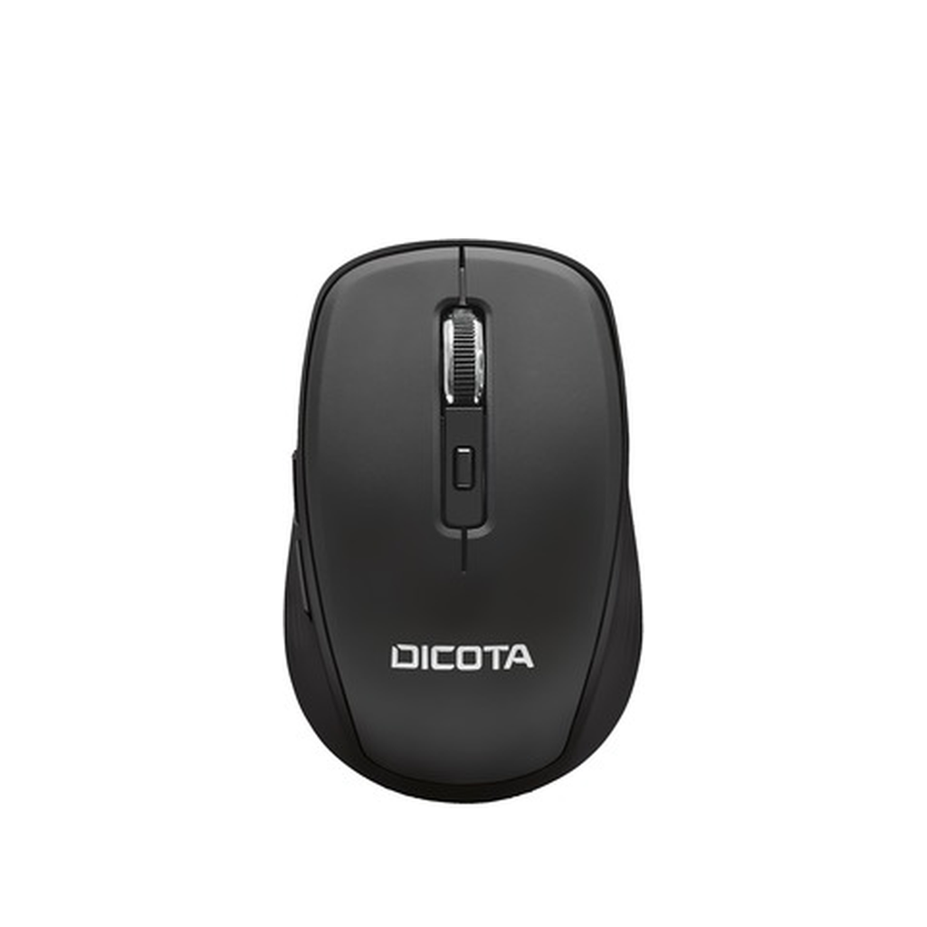 Dicota Travel Mouse - Bluetooth - Black - Wireless - 10 m - 1600 dpi - Symmetrical - 1 x AA Battery Supported