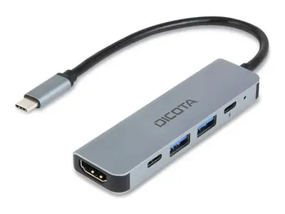 Dicota 5 in 1 Docking Station with 2 x USB-C, 2 x USB, HDMI