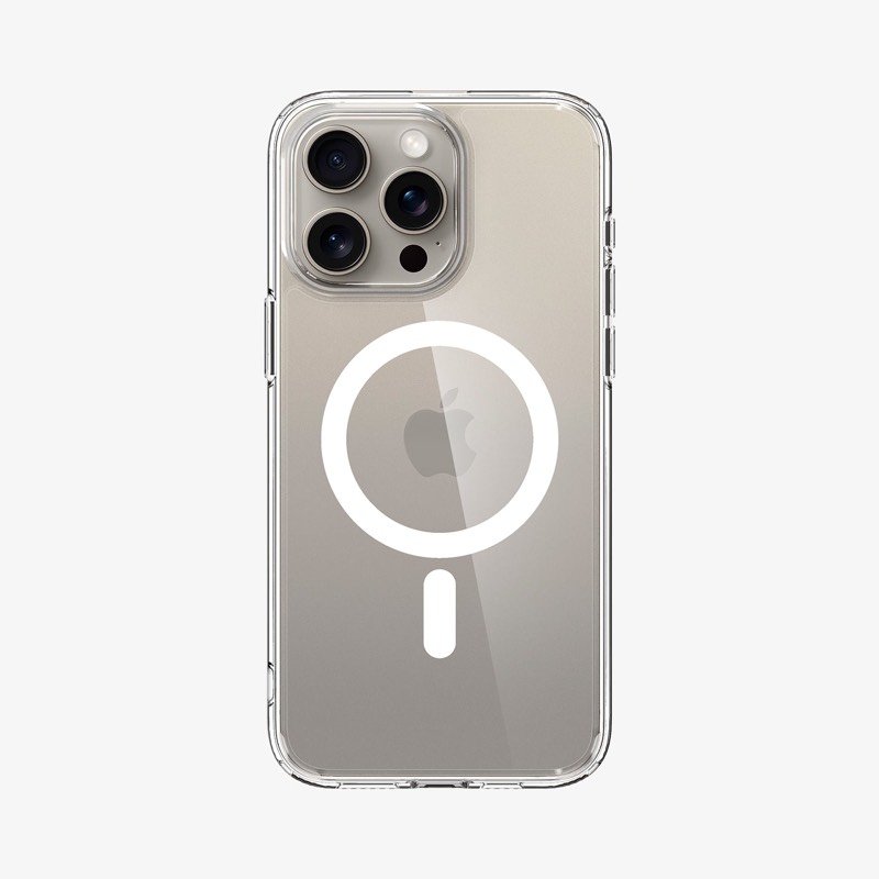 Spigen iPhone 15 Pro Ultra Hybrid MagFit Case - Clear White